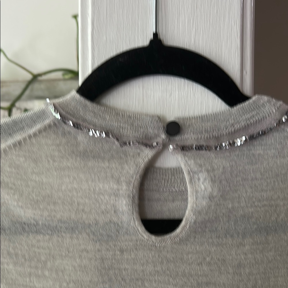 J. Crew Gray Fitted Embellished Sweatshirt - Picture 6 of 7